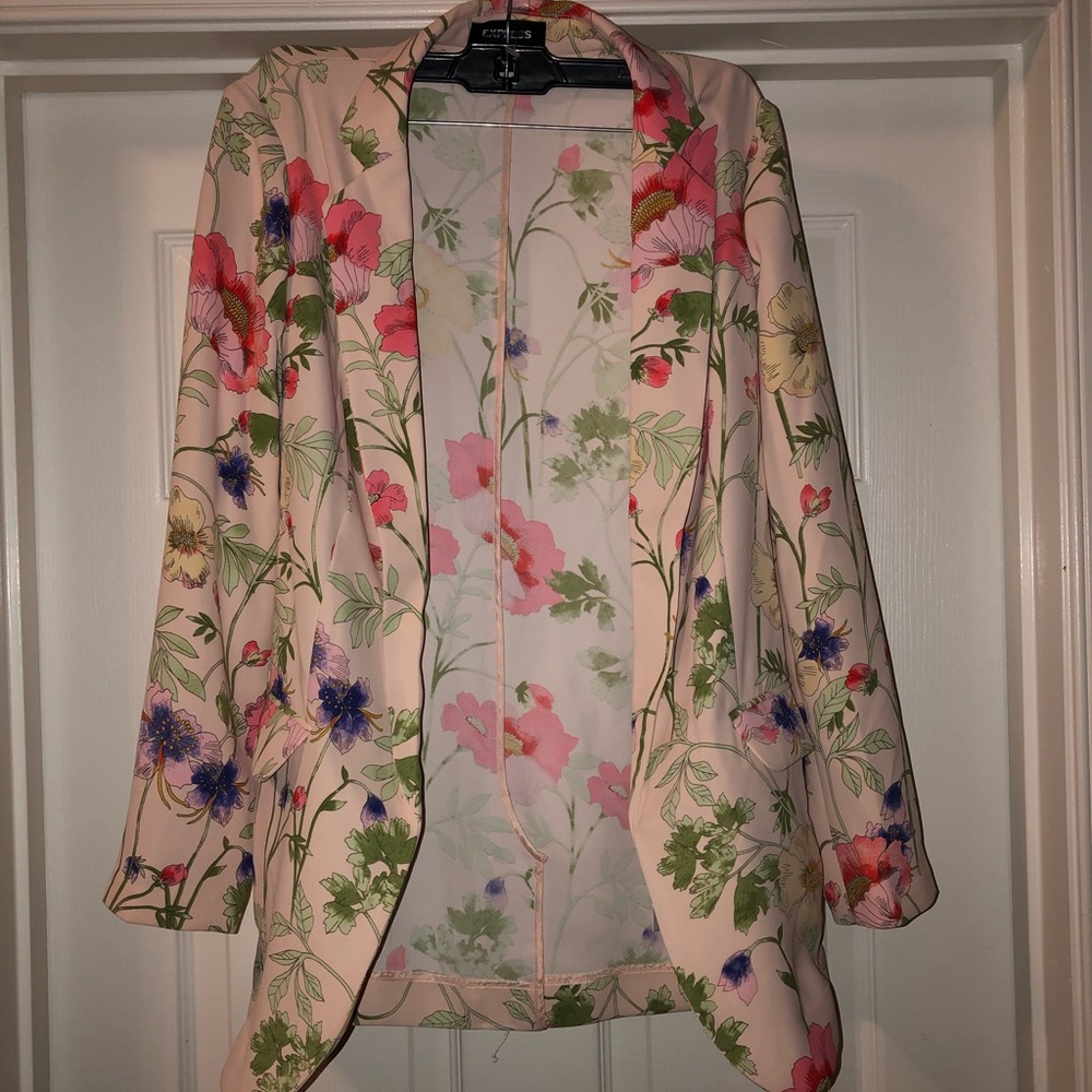 Express Floral Print Blazer